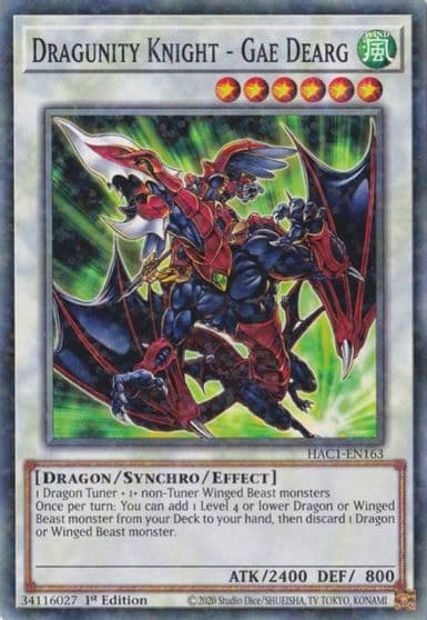 Dragunity Knight Gae Dearg Duel Terminal Hidden Arsenal: Chapter 1 Yu-Gi-Oh! card