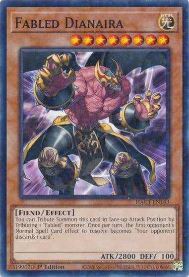 Fabled Dianaira Duel Terminal Hidden Arsenal: Chapter 1 Yu-Gi-Oh! card
