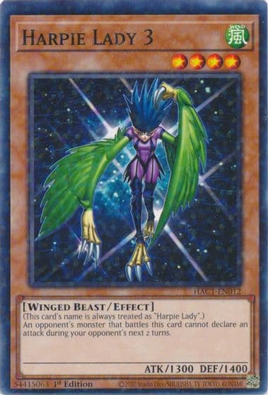 Harpie Lady 3 Duel Terminal Hidden Arsenal: Chapter 1 Yu-Gi-Oh! card