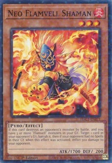 Neo Flamvell Shaman Duel Terminal Hidden Arsenal: Chapter 1 Yu-Gi-Oh! card