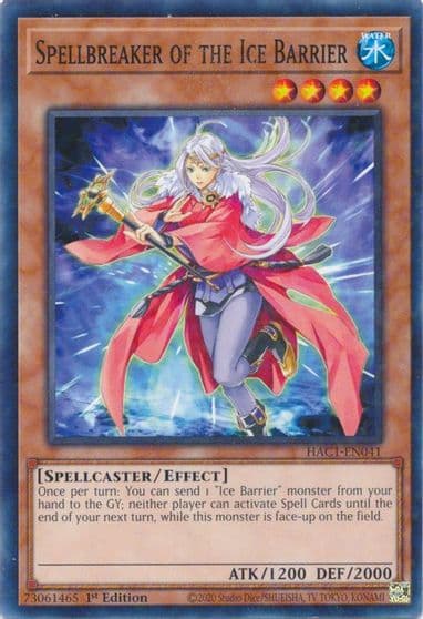 Spellbreaker of the Ice Barrier Duel Terminal Hidden Arsenal: Chapter 1 Yu-Gi-Oh! card