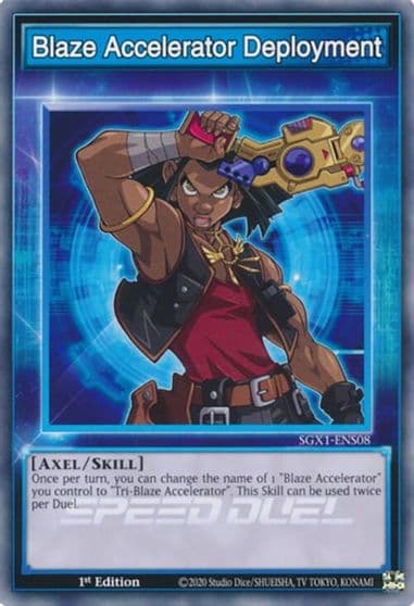 Blaze Accelerator Deployment Speed Duel GX: Duel Academy Box Yu-Gi-Oh! card