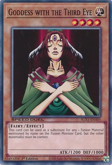 Goddess with the Third Eye Speed Duel GX: Duel Academy Box Yu-Gi-Oh! card