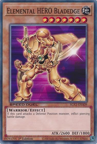 Elemental HERO Bladedge Speed Duel GX: Duel Academy Box Yu-Gi-Oh! card