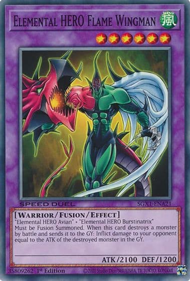 Elemental HERO Flame Wingman Speed Duel GX: Duel Academy Box Yu-Gi-Oh! card