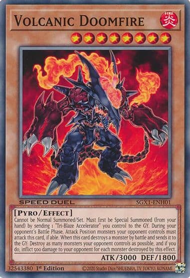 Volcanic Doomfire Speed Duel GX: Duel Academy Box Yu-Gi-Oh! card