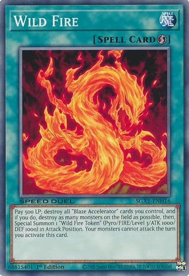 Wild Fire Speed Duel GX: Duel Academy Box Yu-Gi-Oh! card