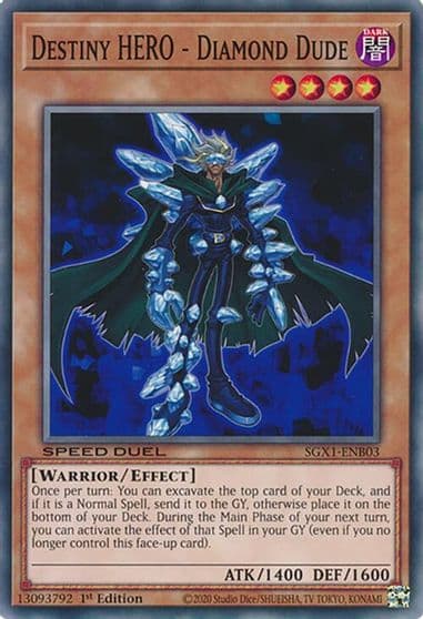 Destiny HERO Diamond Dude Speed Duel GX: Duel Academy Box Yu-Gi-Oh! card