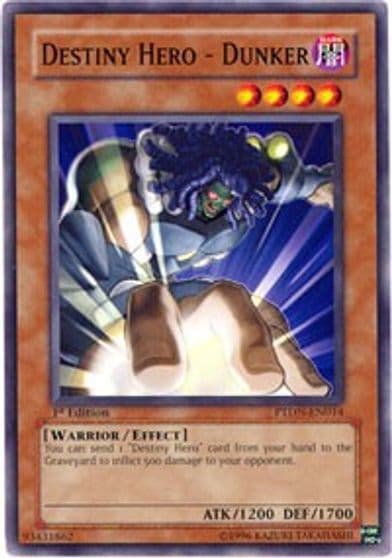 Destiny Hero Dunker Phantom Darkness Yu-Gi-Oh! card
