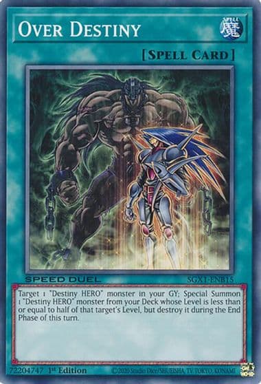 Over Destiny Speed Duel GX: Duel Academy Box Yu-Gi-Oh! card