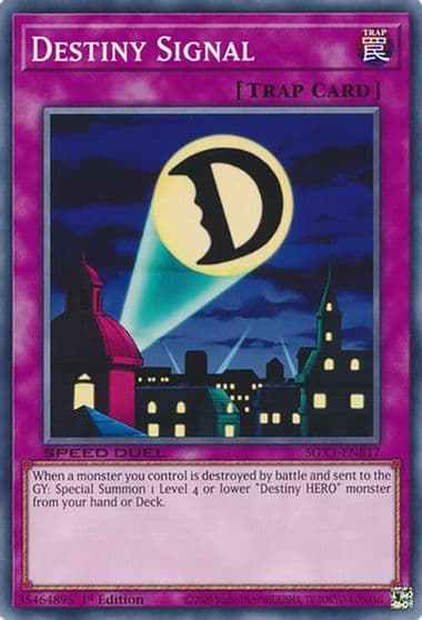 Destiny Signal Speed Duel GX: Duel Academy Box Yu-Gi-Oh! card