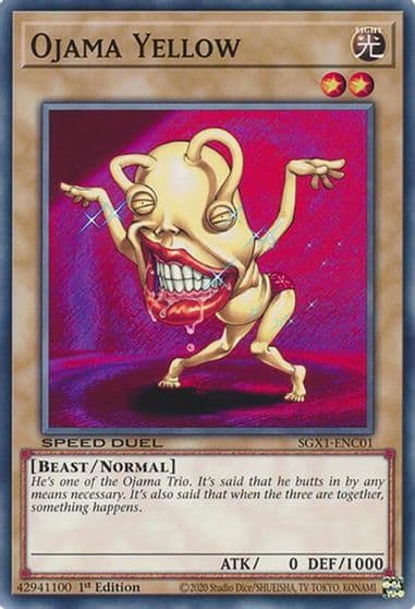 Ojama Yellow Speed Duel GX: Duel Academy Box Yu-Gi-Oh! card