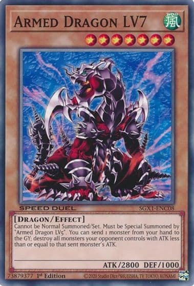 Armed Dragon LV7 Speed Duel GX: Duel Academy Box Yu-Gi-Oh! card