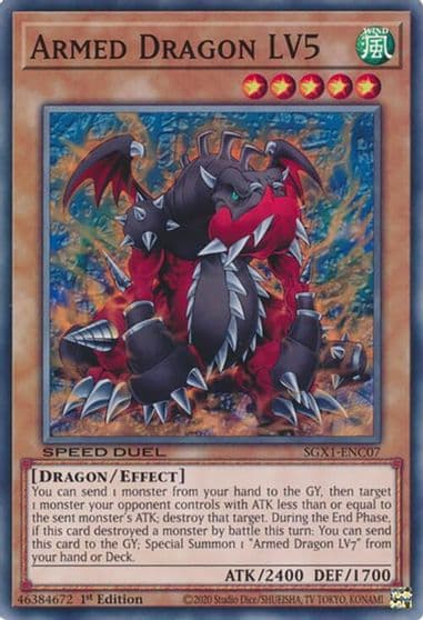 Armed Dragon LV5 Speed Duel GX: Duel Academy Box Yu-Gi-Oh! card