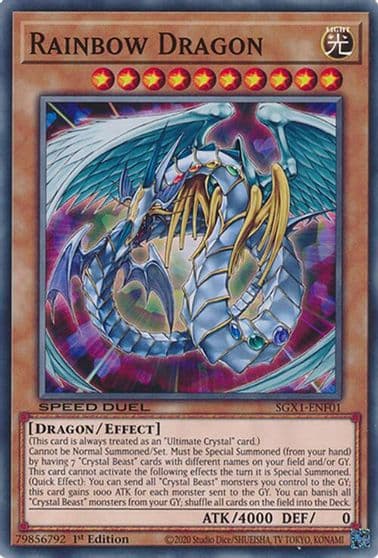 Rainbow Dragon Speed Duel GX: Duel Academy Box Yu-Gi-Oh! card