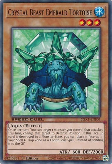 Crystal Beast Emerald Tortoise Speed Duel GX: Duel Academy Box Yu-Gi-Oh! card
