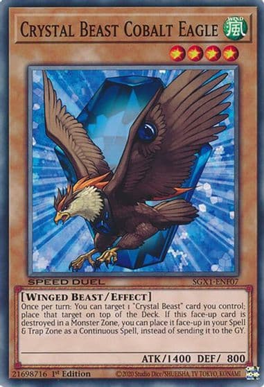 Crystal Beast Cobalt Eagle Speed Duel GX: Duel Academy Box Yu-Gi-Oh! card