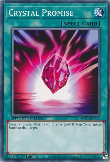 Crystal Promise Speed Duel GX: Duel Academy Box Yu-Gi-Oh! card