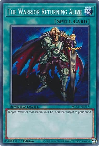 The Warrior Returning Alive Speed Duel GX: Duel Academy Box Yu-Gi-Oh! card
