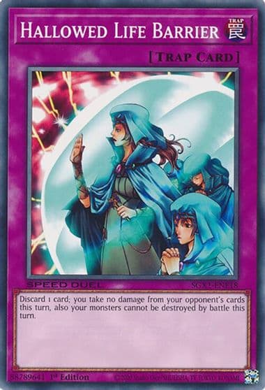 Hallowed Life Barrier Speed Duel GX: Duel Academy Box Yu-Gi-Oh! card
