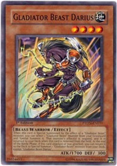 Gladiator Beast Darius Phantom Darkness Yu-Gi-Oh! card