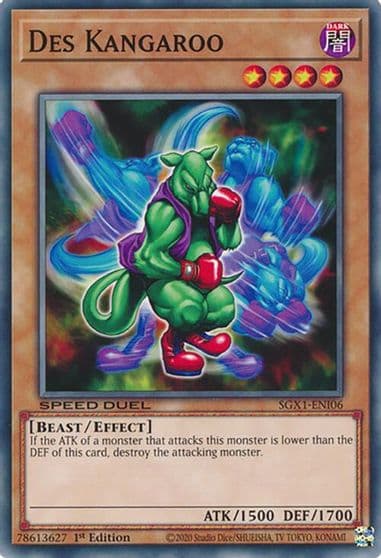 Des Kangaroo Speed Duel GX: Duel Academy Box Yu-Gi-Oh! card
