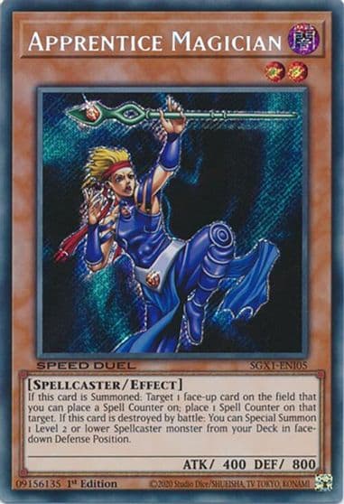 Apprentice Magician Secret Rare Speed Duel GX: Duel Academy Box Yu-Gi-Oh! card