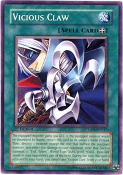 Vicious Claw Phantom Darkness Yu-Gi-Oh! card
