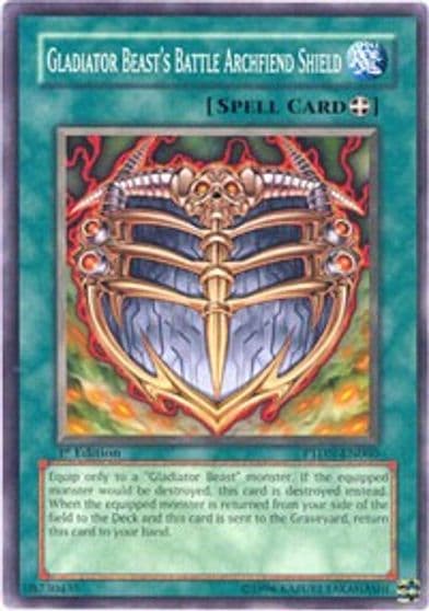 Gladiator Beasts Battle Archfiend Shield Phantom Darkness Yu-Gi-Oh! card