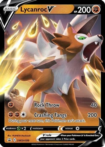 Lycanroc V - SWSH199 SWSH: Sword & Shield Promo Cards Pokemon card