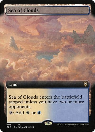 Sea of Clouds Extended Art Commander Legends: Battle for Baldur's Gate Magic card