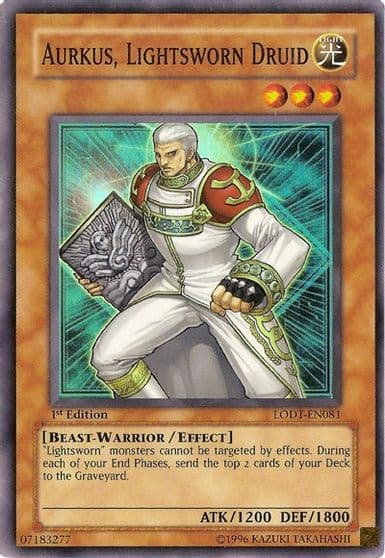 Aurkus Lightsworn Druid Light of Destruction Yu-Gi-Oh! card