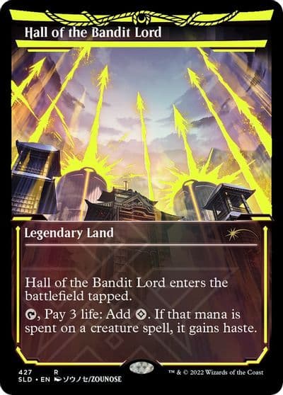 Hall of the Bandit Lord Neon Yellow Secret Lair Drop Series Magic card