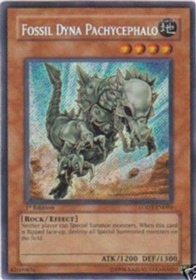 Fossil Dyna Pachycephalo Light of Destruction Yu-Gi-Oh! card