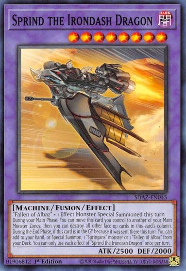 Sprind the Irondash Dragon Structure Deck: Albaz Strike Yu-Gi-Oh! card