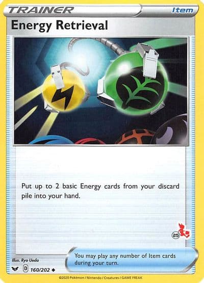 Energy Retrieval (#25 Cinderace Stamped) Battle Academy 2022 Pokemon card