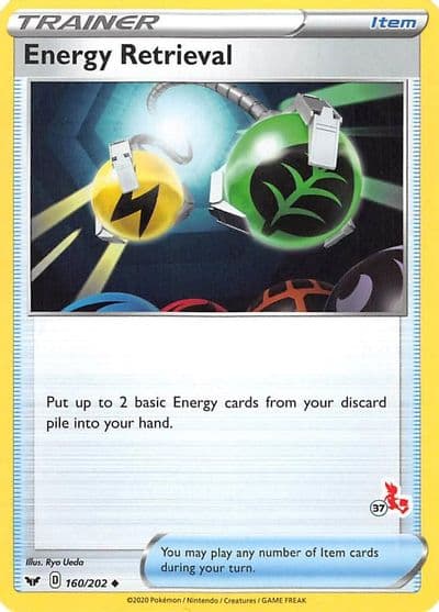 Energy Retrieval (#25 Cinderace Stamped) Battle Academy 2022 Pokemon card