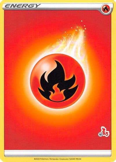 Fire Energy (#12 Cinderace Stamped) Battle Academy 2022 Pokemon card
