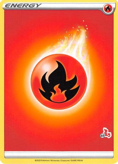 Fire Energy (#22 Cinderace Stamped) Battle Academy 2022 Pokemon card
