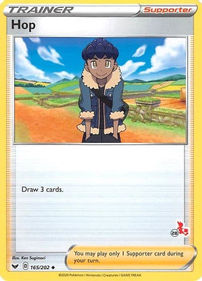 Hop (#28 Cinderace Stamped) Battle Academy 2022 Pokemon card