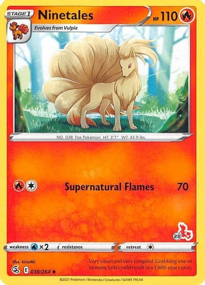 Ninetales (#7 Cinderace Stamped) Battle Academy 2022 Pokemon card