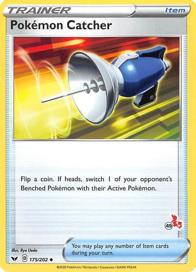 Pokemon Catcher (#49 Cinderace Stamped) Battle Academy 2022 Pokemon card