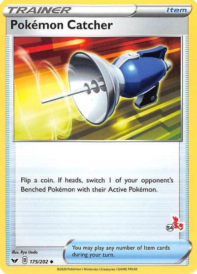 Pokemon Catcher (#54 Cinderace Stamped) Battle Academy 2022 Pokemon card