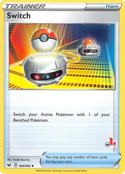 Switch (#40 Cinderace Stamped) Battle Academy 2022 Pokemon card