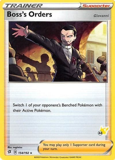 Boss's Orders (#44 Pikachu Stamped) Battle Academy 2022 Pokemon card