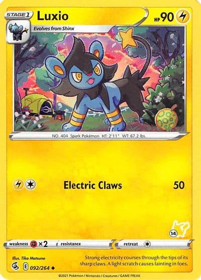 Luxio (#14 Pikachu Stamped) Battle Academy 2022 Pokemon card