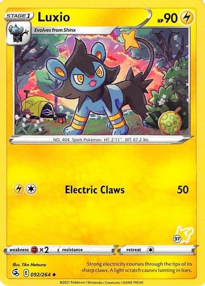 Luxio (#37 Pikachu Stamped) Battle Academy 2022 Pokemon card