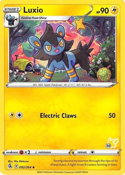 Luxio (#53 Pikachu Stamped) Battle Academy 2022 Pokemon card