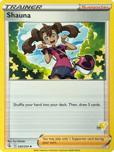 Shauna (#24 Pikachu Stamped) Battle Academy 2022 Pokemon card