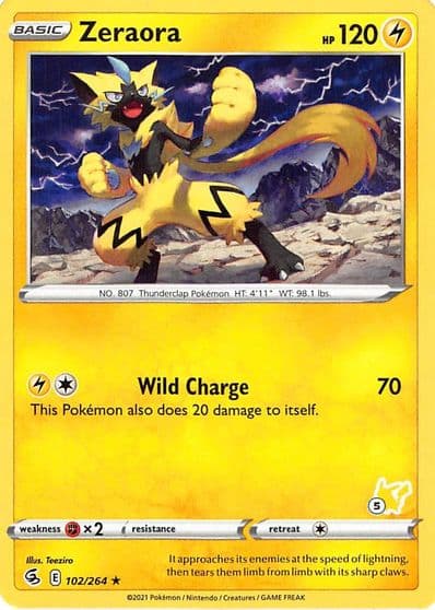 Zeraora (#5 Pikachu Stamped) Battle Academy 2022 Pokemon card